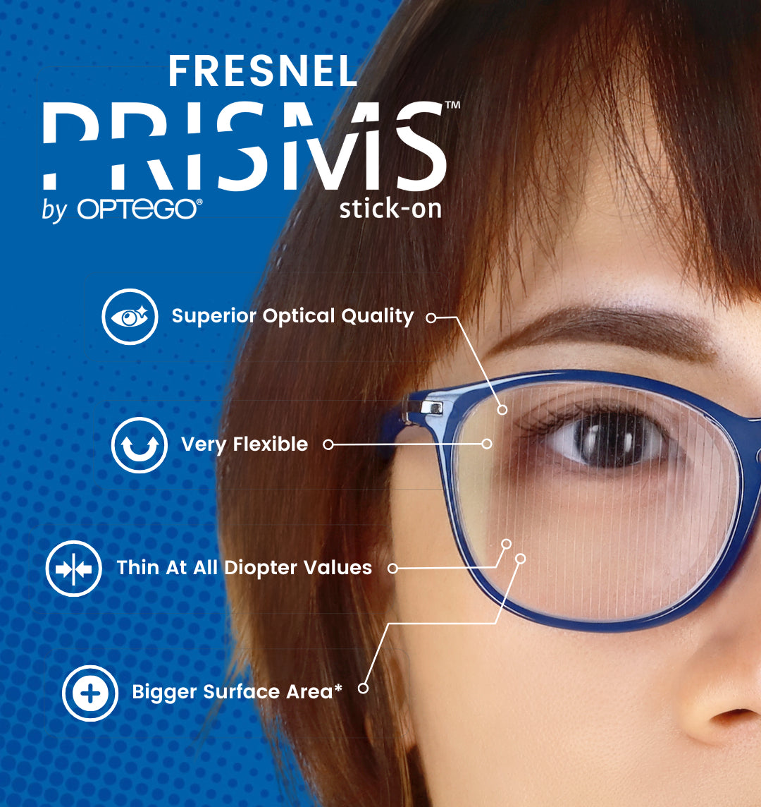 Optego Fresnel Stick-On Prisms (Sizes: 1-35 Diopters)