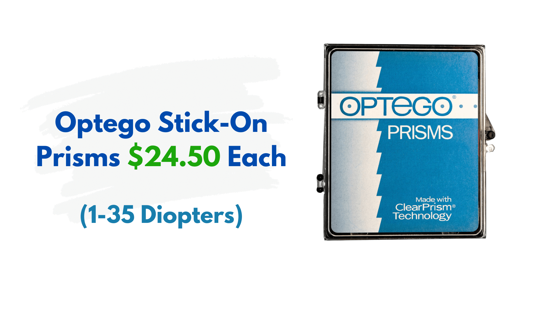 Load video: Optego Fresnel Stick-On Prisms (1-35 Diopters)