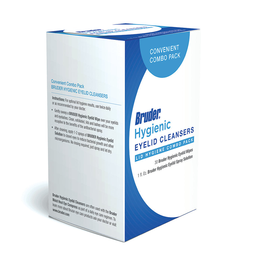 Bruder Hygienic Eyelid Spray With Cleansing Wipes Combo Pack (Save 15%)